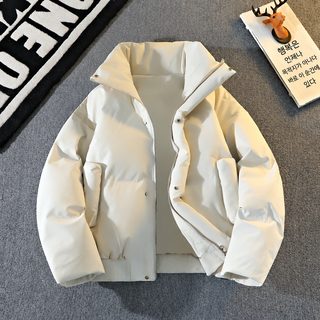 크로스보더 겨울 내장 밝은 면 솜옷 남자 칼라 보온 가죽 재킷 남성 면복 청
