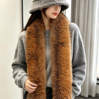 맞춤형 신형 롱 목도리 두께 보온 모직 목도리 패션 백합 양면 숄 방한 모직