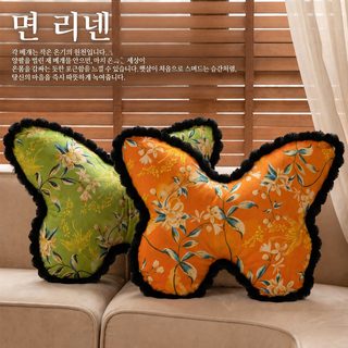 국풍 복고 소파 쿠션 침실 침대 머리 창문 쿠션 쿠션 식물 화훼 허리 베개 쿠션