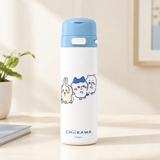 Chiikawa吉伊卡哇魔力一键双弹保温杯浅蓝清新直饮学生便携水杯