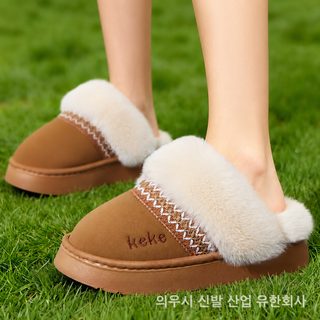 트렌드 신상 털북숭이 빈티지 한 발 디딜 때 여자 백합 ins 가을 겨울 신상 어린이 슬리퍼 여자 외신