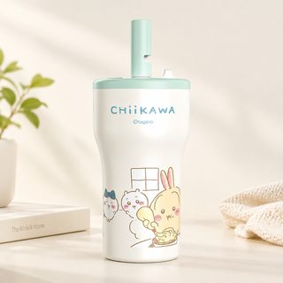 chiikawa 작은 허리 커피 보온컵 슬라이드 덮개 빨대 316 스테인리스강 대용량 차량용 휴대용 냉컵
