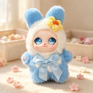 크로스보더 멍뭉이 고양이 공 에나멜 얼굴 토끼 멍뭉이 인형 피규어 벨벳