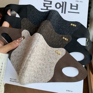 여성 레오파드 방한 마스크 3D 입체 슬림핏 귀걸이형 가을 겨울 방풍 보온