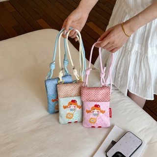 KOCDR 여성용 귀여운 캐릭터 미니 휴대폰 가방 PU 데일리 숄더 크로스백