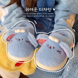 면 슬리퍼 2026 실내 가구 집 여자 미끄럼 방지 보온 면 끌기 가을 겨울 요리