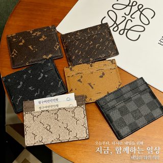 대형 PU 카드지갑 카드홀더 카드수납 복고풍 리치 텍스처 선물세트