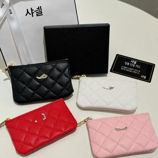소향풍 신형 제로지갑 여학생 지퍼백 캐비어 pu 가죽질 크로스보더 조표 드