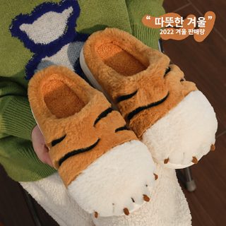 호발 재택 면 슬리퍼 두께 여성 가을 겨울 면 신발 여성 면 슬리퍼 만두 산