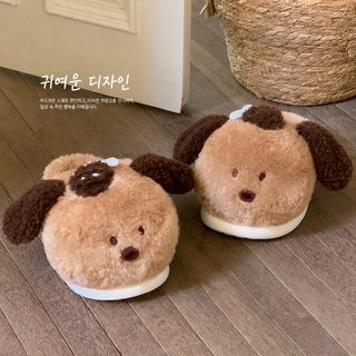 귀여운 닭다리 강아지 면 끌이 집 면 슬리퍼 여자 기모 면 슬리퍼 보온화 산