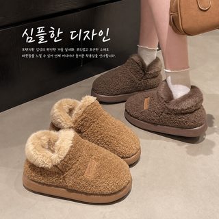 전 가방과 면 슬리퍼 여자 겨울 기모 두께 집 밖 두꺼운 바닥 보온 모모 기
