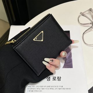 여성 동전지갑 다중 카드수납 크로스 엠보싱 미니 카드지갑 휴대용 클러치