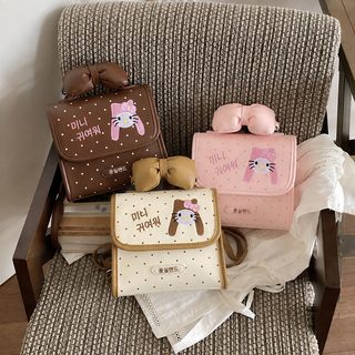 여아 미니 백팩 귀여운 리본 PU 학생 외출 여행용 소형 배낭