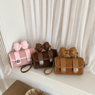 KOCDR 여아 리본 크로스백 2026 신상 귀여운 키즈 PU 숄더백 데일리 가방