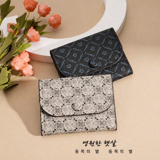 여성 반지갑 마그네틱 잠금 카드 동전 수납 데일리 미니 클러치 지갑