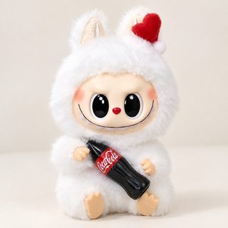 붐 게임 개바 매운 천 천 labubu 콜라 에나멜 얼굴 시리즈 모직 걸이 피규어