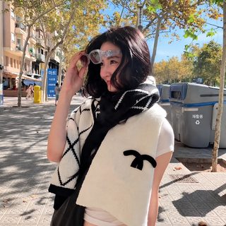 속매통 목도리 소향 할머니 링거 캐시미어 목도리녀 보온 두께 구미 소향풍 양모 숄녀