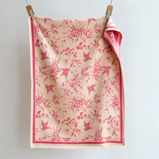 중국풍 꽃 새 자카드 여성 머플러 가을 겨울 두꺼운 태슬 숄 185×65cm