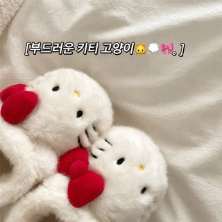 젤리 kt 고양이 ~!소프트 키즈 인스트 큐티 백과 면 슬리퍼 여성 외장 두꺼운 바닥 스노우 부츠에 융모 슬리퍼
