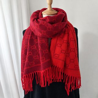 새로운 알파벳 수술 스카프 겨울 보온 가방 심사사 스카프 두꺼운 여성 목