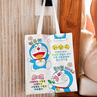 신형 백합 학습 캔버스 가방 과외 대용량 학생 책가방 개학 졸업 숄더 캔버