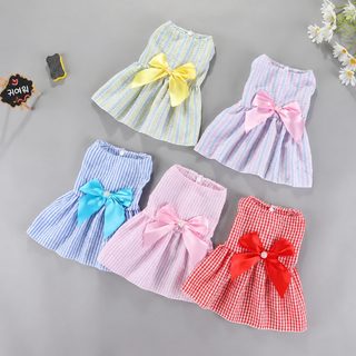 봄 여름 신상 강아지 치마 고양이 옷 애완동물 옷 옷 고양이 치마 반팔 얇은
