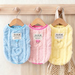 강아지 옷 고양이 가을 겨울 상의 기모 견인 모모 사랑 민소매 조끼 모거 가복 방지