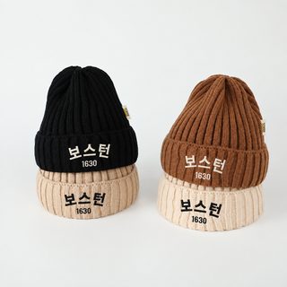 BOSTON 알파벳 어린이 털실 모자 커버 머리 모자 아기 비니 모자 아기 가을 겨