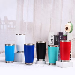 크로스보더 심플 20oz 자동차컵 304 스테인리스강 이중 진공 보온컵 분사 맥