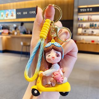 귀여운 캐릭터 ins 전동차 피규어 열쇠고리 책가방 걸이 소녀 걸이 커플 열