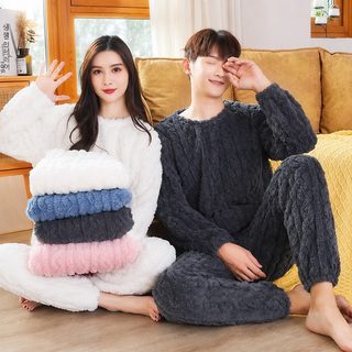 2025 가을 겨울 긴 소매 하파 개 자카드 벨벳 세트 두께 보온 만화 외장 여성