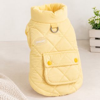 加厚秋冬款小狗狗衣服马甲泰迪比熊小型犬可牵引保暖猫咪宠物服装