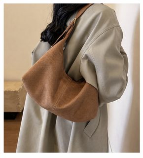 여성 대용량 무광 레트로 토트백 숄더 크로스백 지퍼 통근 수업용 데일리