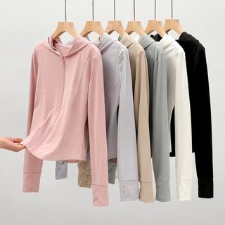 아이스 자외선 차단제 여성 여름 슬림핏 운동복 외투 슬림핏 상의 2025 신상