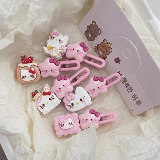 용모가 높은 왕홍 키티 머리핀 앞머리 옆쪽 별 머리장식 머리장식 머리핀
