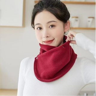 겨울철 기모 가후 보온 목 흔들기 기모 더블 버클 목도리 라이딩 방한 방풍