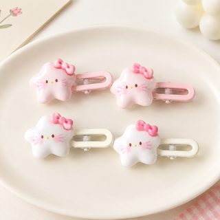 귀여운 별 고양이 리본 집게핀 앞머리 옆머리 헤어핀