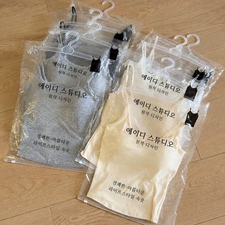 이만유 에스컬레이드 여성 라운드넥 패드 내장 단색 탱크톱 조끼 미디엄 롱