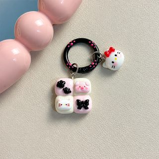 컬러 달콤한 캐릭터 빵 열쇠고리 고양이 사련포 돼지 학생 책가방 걸이 절