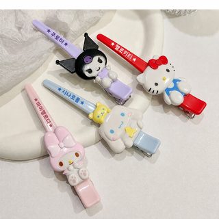 라지 사이즈 흔적 없는 삼려구 케이티 고양이 머리핀 오리 머리장식 옆면