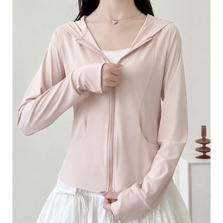 H829 여성 여름 냉감 자외선 차단 집업 긴팔 슬림핏 경량 선스크린 바람막이