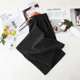 여성 코듀로이 와이드 팬츠 여름 하이웨이스트 슬림 스트레이트 스트링 롱
