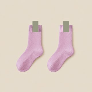기모 양말 겨울 중목 두꺼운 보온 수면 양말 프리사이즈