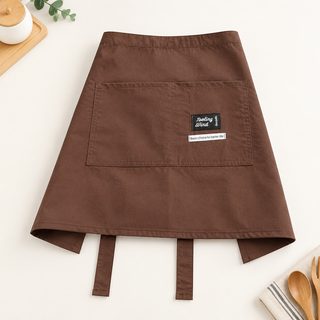발수 방오 앞치마 주방 허리 앞치마 무지 반신 작업복 카페 식당용 로고 인