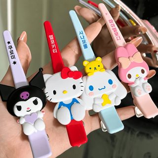 Hello Kitty 머리핀 새로운 소녀 잔머리 일자집게 빨간색 KT 고양이 옆 앞머리