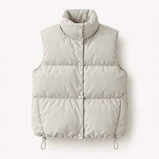 여성 겨울 하이넥 숏 패딩 조끼 데일리 레이어드 베스트