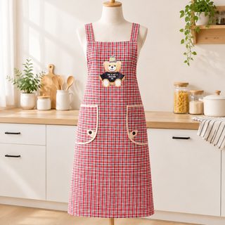 다월 폴리면 주방 앞치마 오염 방지 민소매 작업용 허리끈 프리사이즈