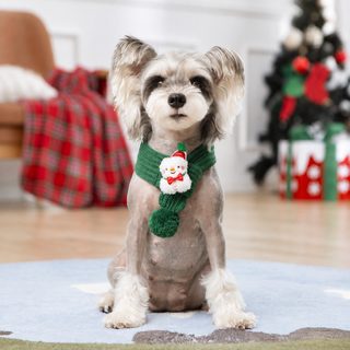신상 펫 니트 크리스마스 목도리 고양이 강아지 새해 목도리 애완동물 액세