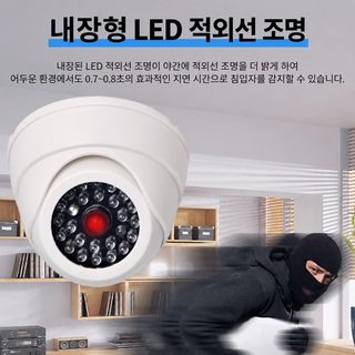 크로스보더 현물 적외선 가짜 감시 카메라 실내 소라 led 가짜 모형 램프 흰