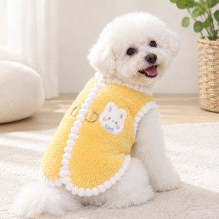 취왕 강아지 고양이 겨울 보온 조끼 25 셔닐 플리스 소형견 옷